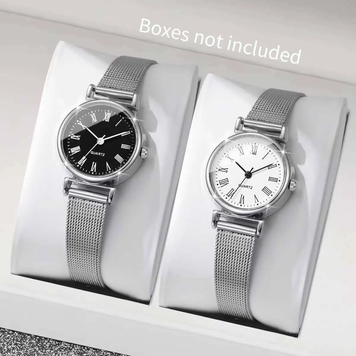 Stainless Mesh Band - 1/2 Buah Jam Tangan Wanita Modis