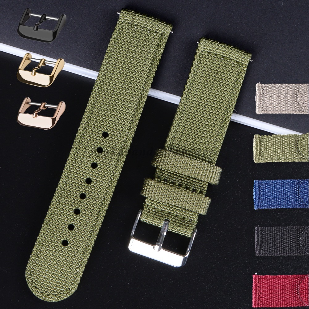 Nylon Nato Strap - 18 20 22 24mm tali kanvas