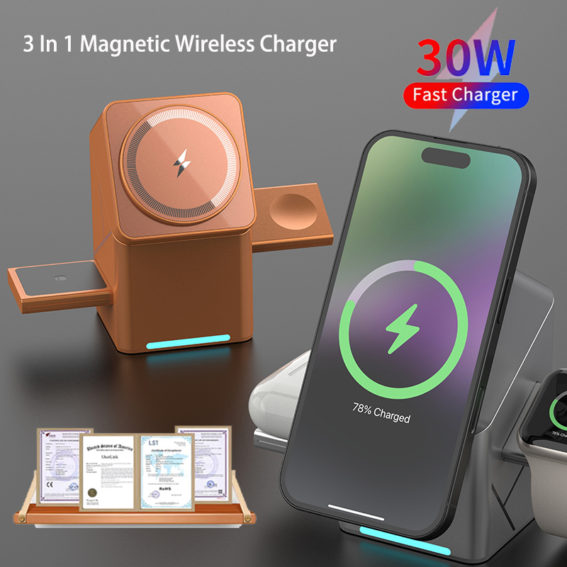 Smartwatch Touch - 15W 3 in 1 Pengisi Daya