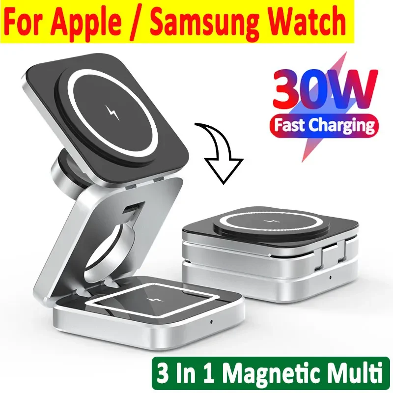 Watch Charger Cable - Dudukan pengisi daya nirkabel magnetik 30W,