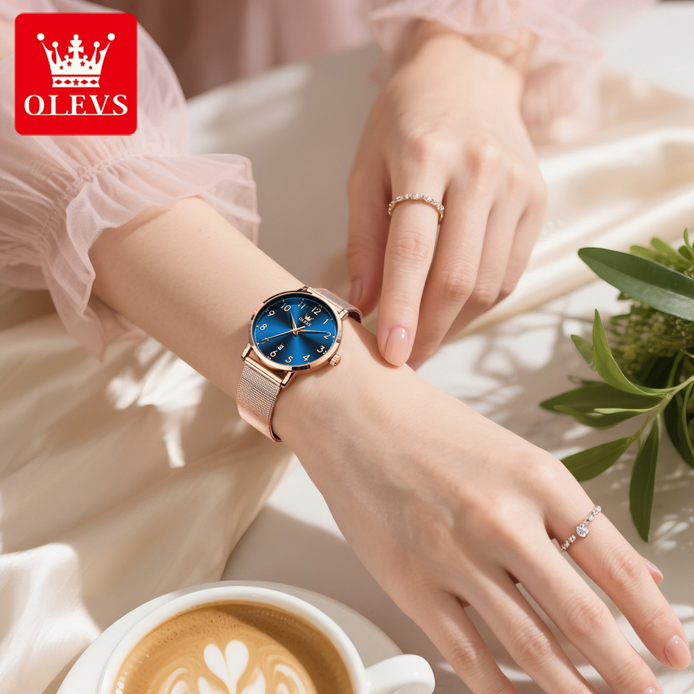OLEVS 5653 Jam Tangan Wanita J - Stainless Mesh Band ulasan dan harga