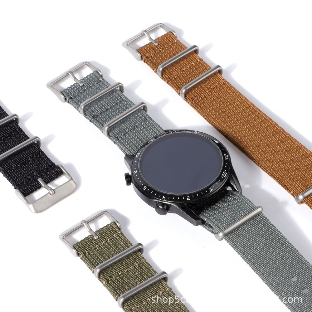 14/16/18/20/22Mm Gelang Jam Ta - Nylon Nato Strap ulasan dan harga