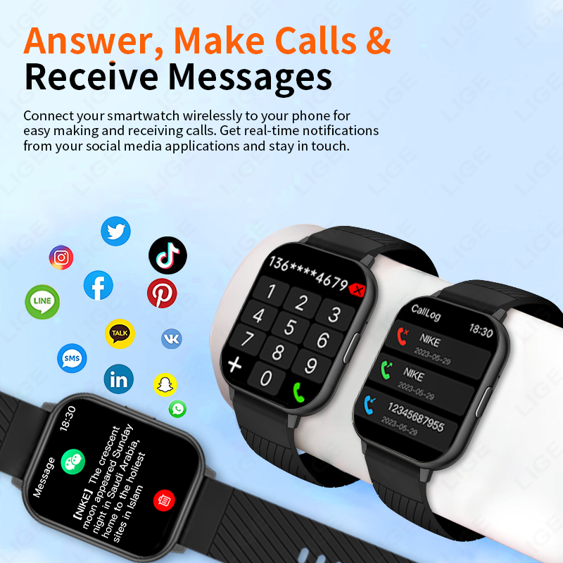 LIGE 2026 Jam Tangan Pintar Ba - Smartwatch Faces ulasan dan harga