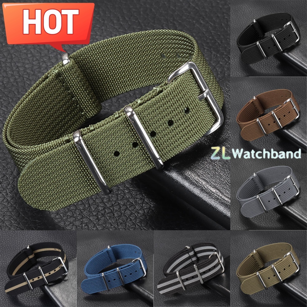 Tali Jam Tangan Nilon Bergaris - Nylon Nato Strap ulasan dan harga