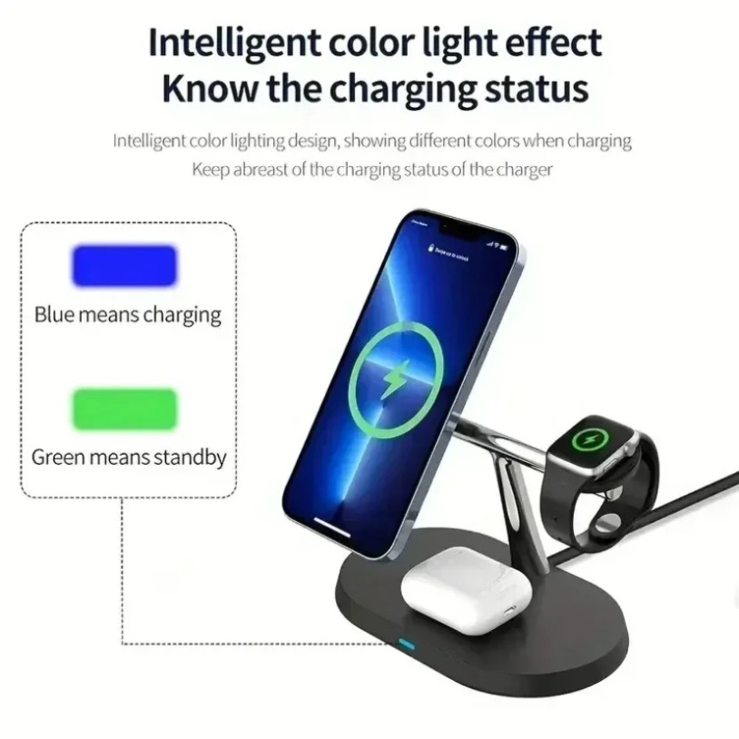 3 in 1 Opansten Magnetic Wirel - Watch Charger Cable ulasan dan harga