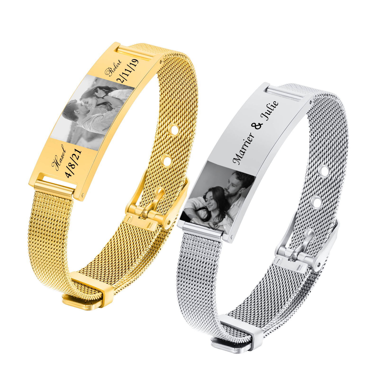 Gelang ID pribadi untuk pria w - Stainless Mesh Band ulasan dan harga