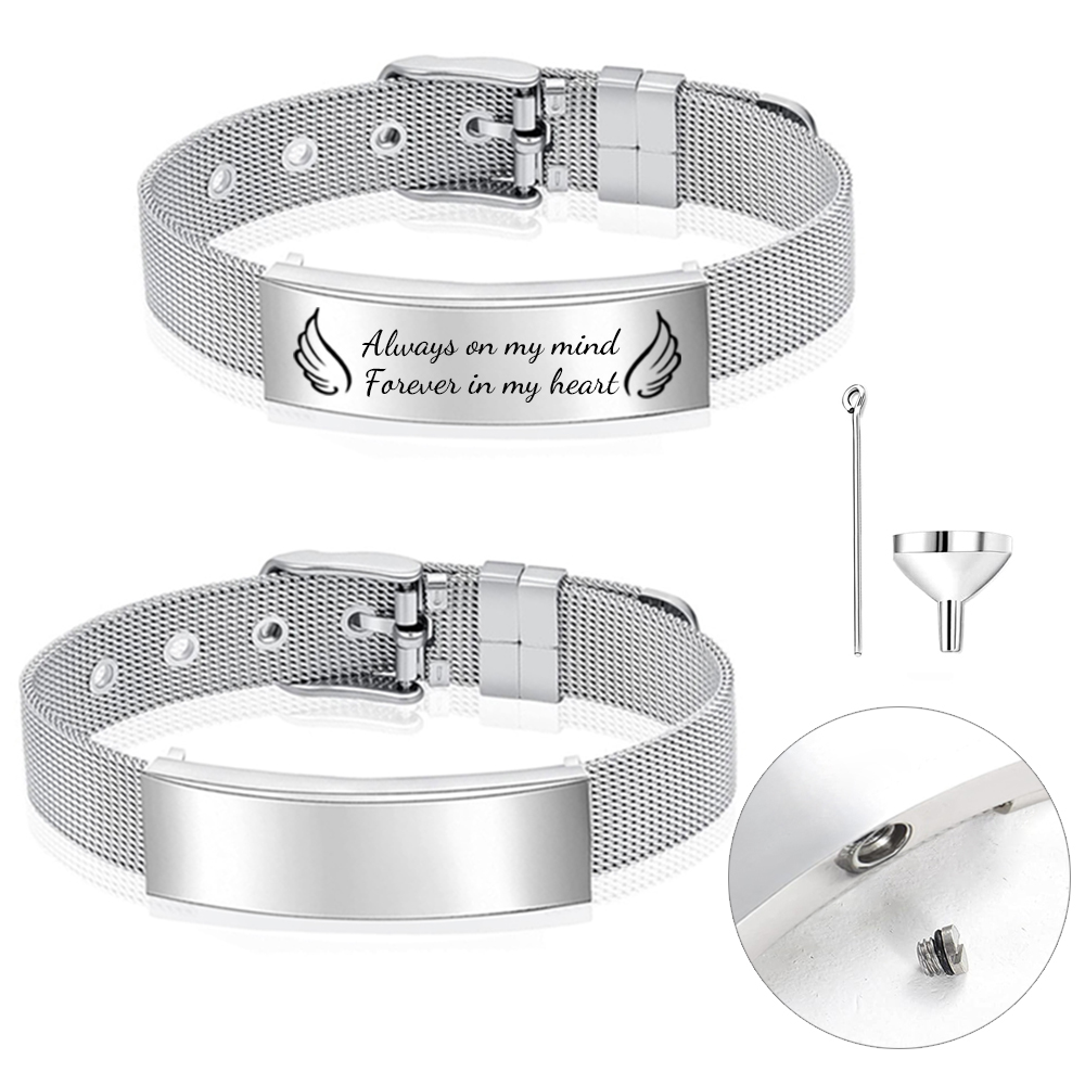 Gelang Guci Perhiasan Kremasi  - Stainless Mesh Band ulasan dan harga