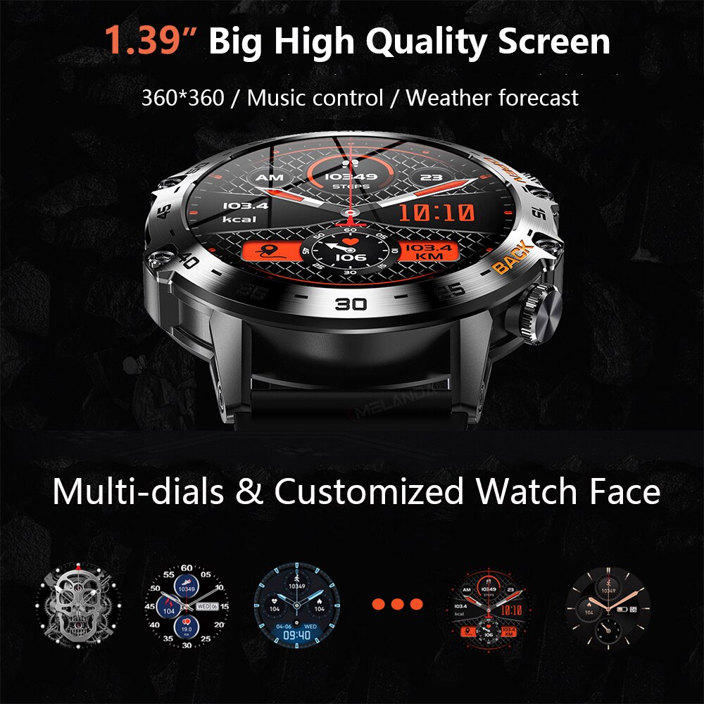 MEVADEN Steel 1.39 inci Jam Ta - Smartwatch Face ulasan dan harga