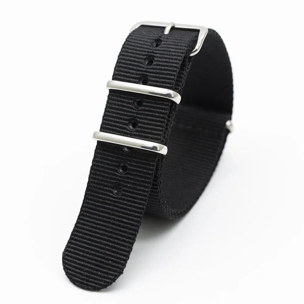 Tali jam tangan nilon hitam, u - Nylon Nato Strap ulasan dan harga