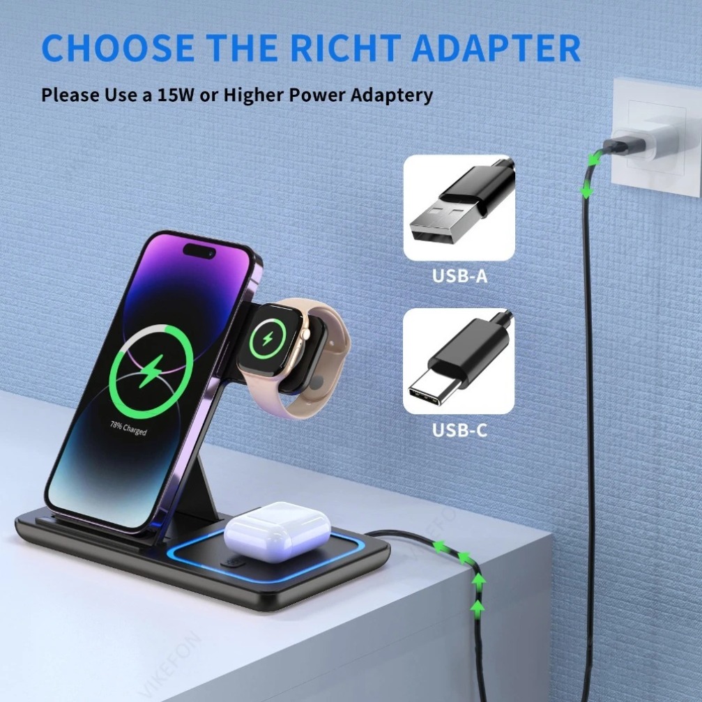 Stasiun Pengisian Daya Nirkabe - Watch Charger Cable ulasan dan harga