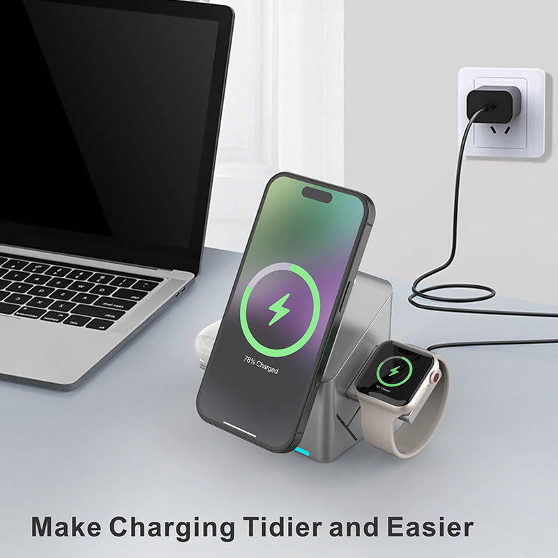 15W 3 in 1 Pengisi Daya Nirkab - Smartwatch Touch ulasan dan harga